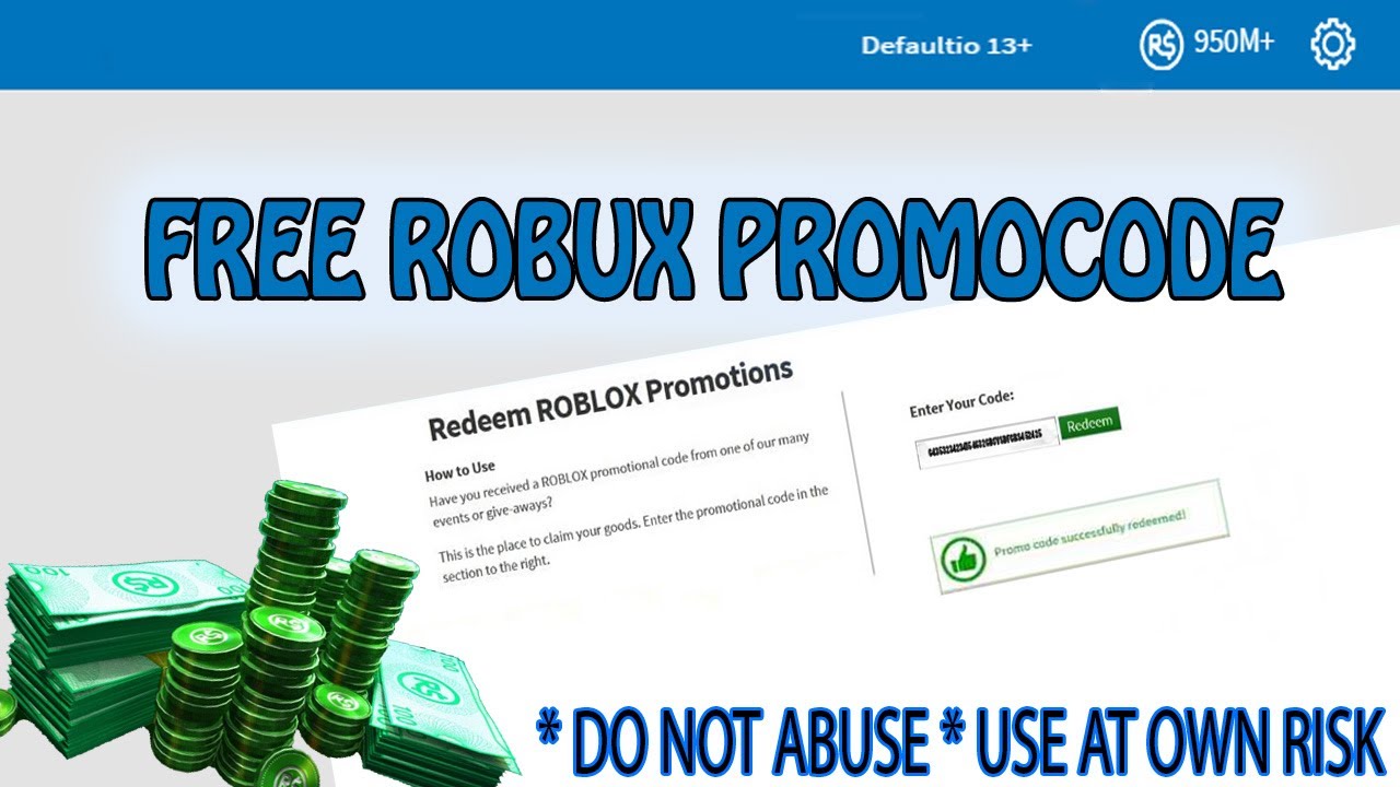roblox promo codes to get free robux